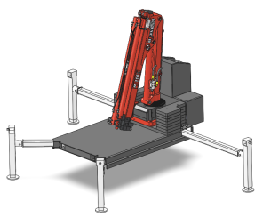 Tracked platform without crane attachment